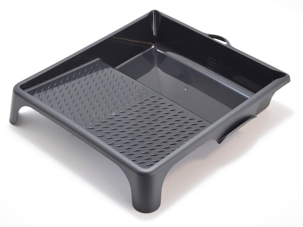 Paint tray plastic black 15x30cm for rollers up to 12cm