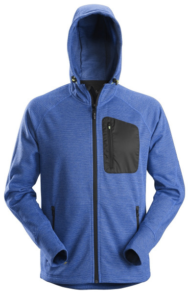 Snickers FlexiWork Fleece-Hoodie 8041 True Blue / Black Gr. XXL