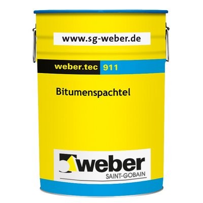 SGW Bitumenspachtel weber.tec 911 schwarz 14kg Eimer