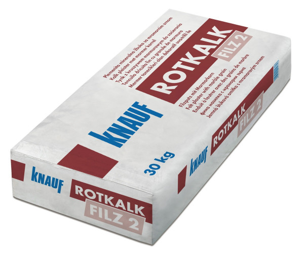Knauf Rotkalk Filz 2mm weiss 30kg Marmor-Feinabrieb