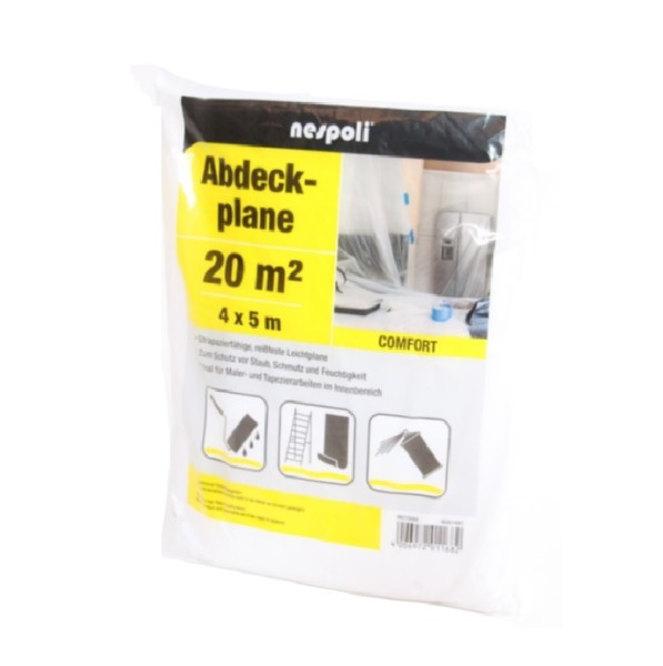 Abdeckfolie transparent Comfort 4x5m ca. 11my HDPE