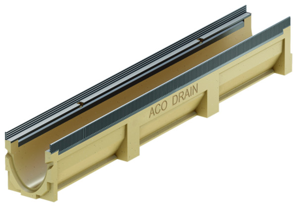 ACO Multiline light V100S Typ 0.0.2 1m m. Ablauf DN110, Stahl verzinkt