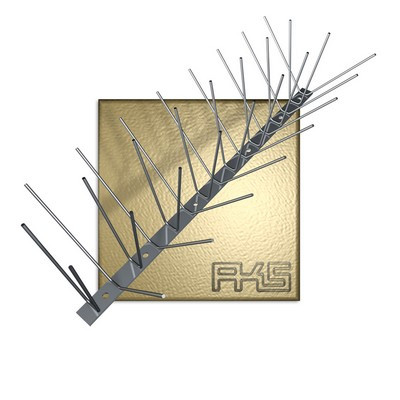 AKS PIXX-Quattro Blech Lite 4reih D:1.6mm 1m auf Edelstahlleiste aufgeschw