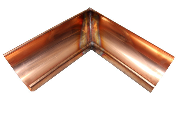 CU gutter angle inside half-round 333/500 with small bead 90 degrees