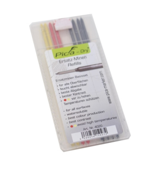 Pica-Dry Ersatzminen 4xgrau 2xrot 2xgelb