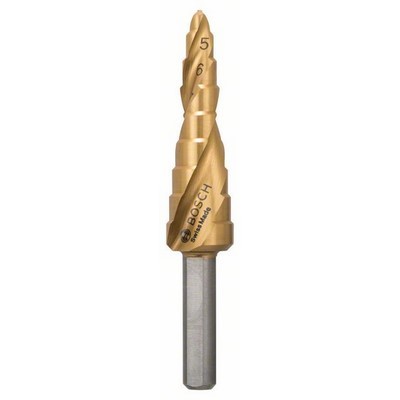 Bosch HSS-Stufenbohrer TiN 3-Flächen-Schaft 6mm 4-12x66.5mm