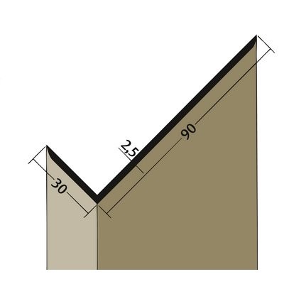 Maisch Winkelprofil schwarz 30x90mm 2.5m 03518 250,0 90