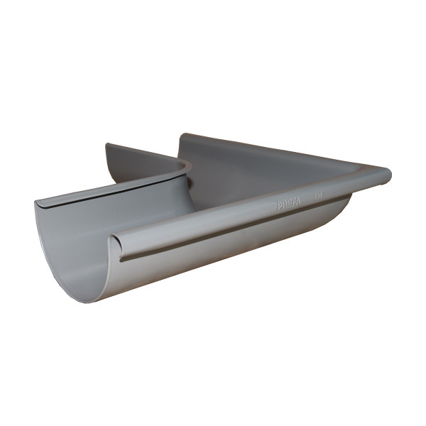 PREFA gutter angle 33 P.10 light grey outside