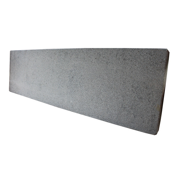 Delta Granit Randstein G654-VN 8x30x100 OF gesägt+geflam. Kanten gefast anthr.