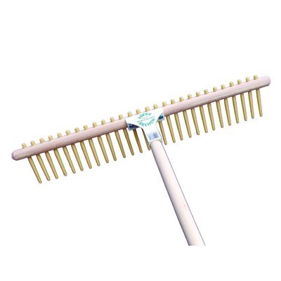 Lofer Feinplanierrechen 67cm 28 Nylonzinken mit Lindenholzstiel 180cm