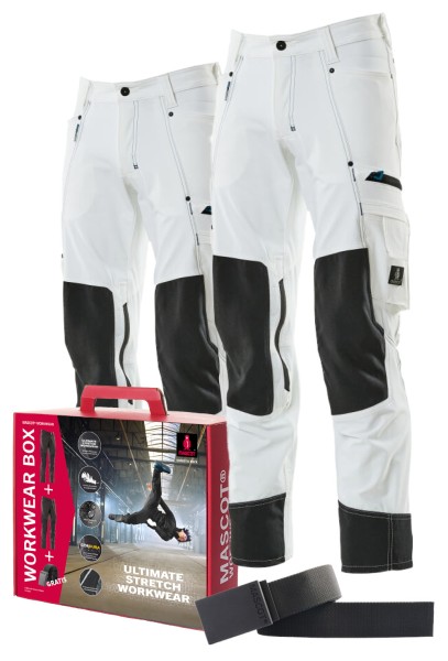 MASCOT Hosen-Boxen weiß Workwear Box Adv DE 2022 - Gr. 82C46