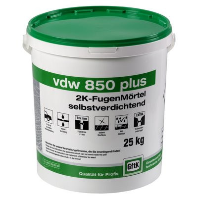 GftK VDW 850 plus 2k joint mortar stone gr 25kg self-compacting