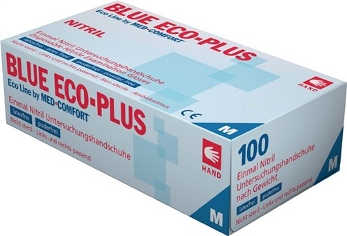 Rękawiczki jednorazowe Blue Eco Plus rozmiar XL EN niebieski 374.EN 455 Ampri