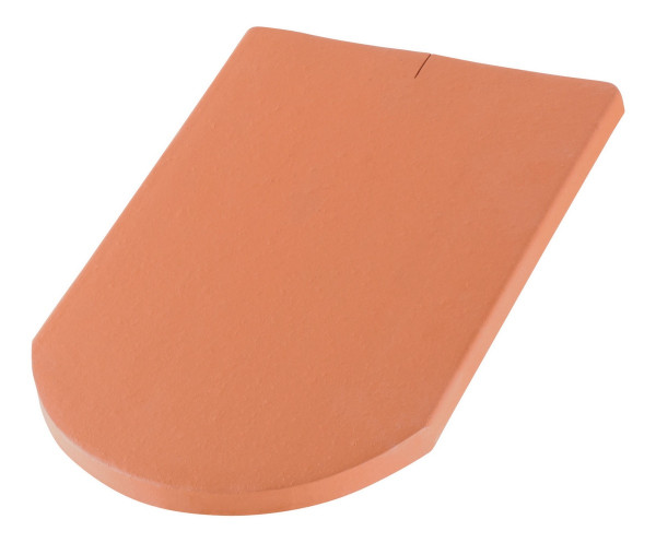 Erlus Biber Ridge Plates Round Cut Natural Red - M