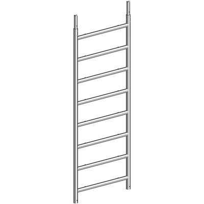 Layher Aluminium Standleiter für Fahrgerüst 75/8 Sprossen - 1297.008