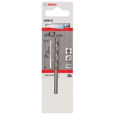 Bosch Metallbohrer HSS-G DIN338 4.2x43x75mm 1er-Pack
