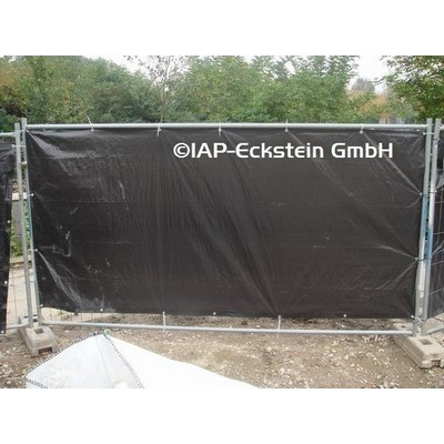 IAP Bauzaunplane BZP schwarz 110g/m² 1.76 x 3.41m