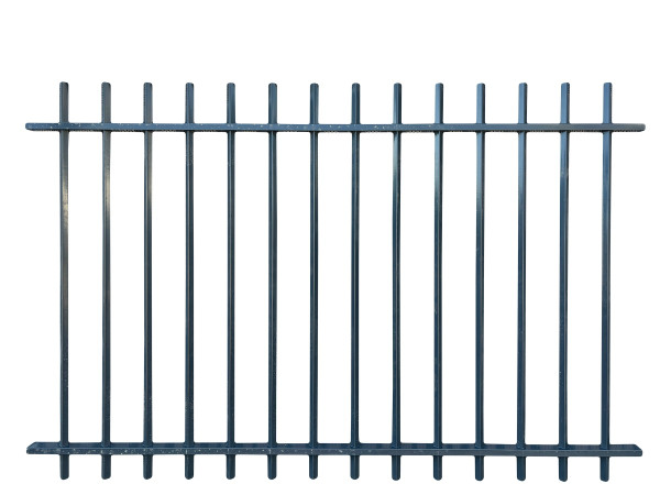 Frontgitterzaun Basic mit Überstand 2200x1450mm anthrazit Quadratrohr 25x25