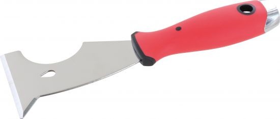Triuso Multifunktionsspachtel 5 in 1 rot/schwarz Edelstahl, 2K-Griff