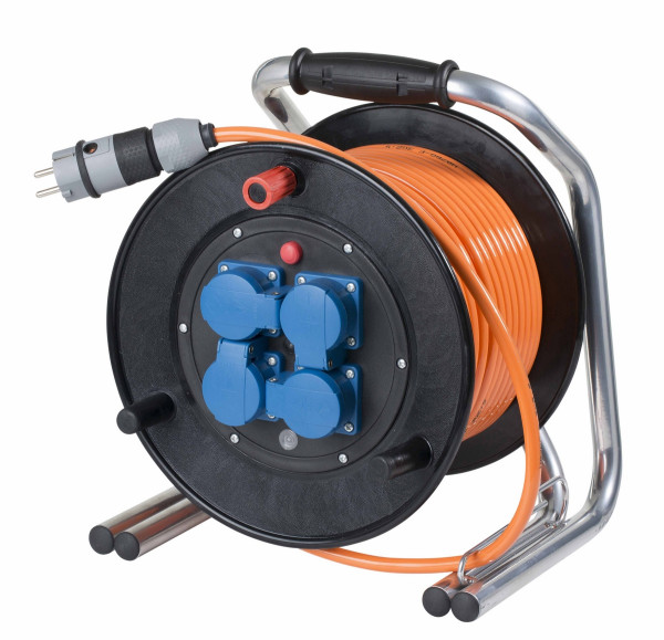 Schwabe Panzer-Vollgummi Kabeltrommel Ø290mm 230V 16A - H07BQ-F 3G2.5 40m