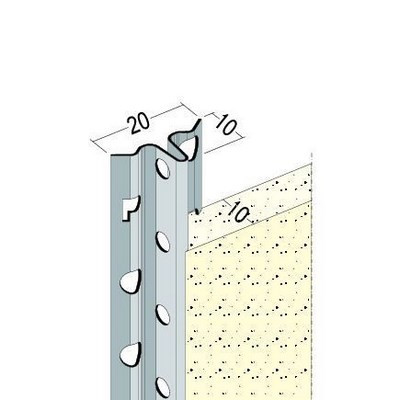 Maisch Putzlehre Innenputz 10mm 2.6m 9005 Aluminium weiß beschichtet