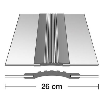Zink Dehnungsausgleich Endlos Typ C 0.7mm - doppels. vulkanisiert - 3.00m Ro