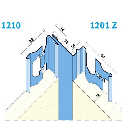 Maisch Putzabschlussprofil 14mm 3.0m 01210 300,0 - Innen