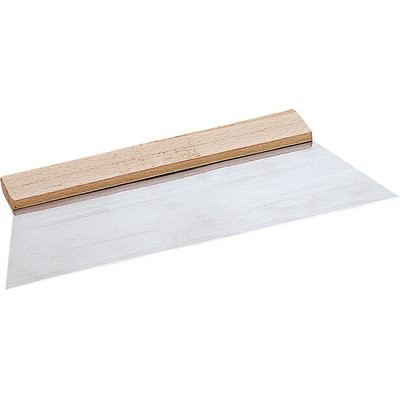 Triuso Glättespachtel 300mm Blatt 0.4mm dick m. Holzgriff