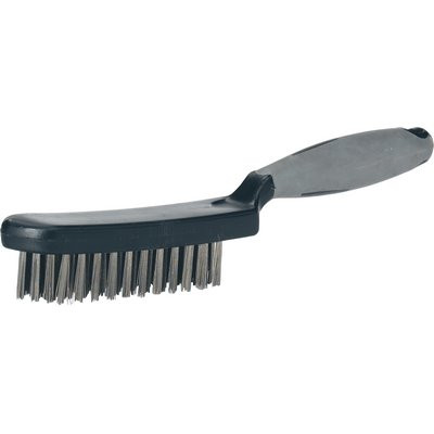 Triuso Handdrahtbürste Stahldraht 4-reihig 2-Komponentengriff