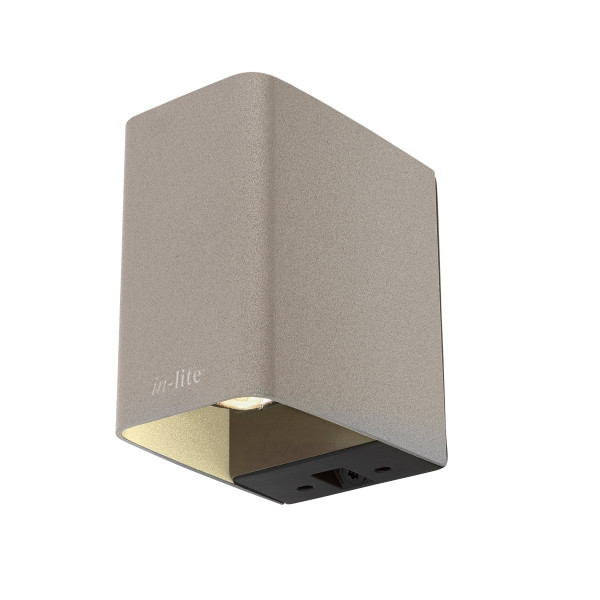in-lite Wandleuchte LED ACE down 12V 3W Alu. rose silber warmweiß