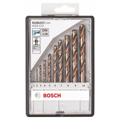 Bosch Metallbohrer-Set HSS-CO Robust Line 10tlg.