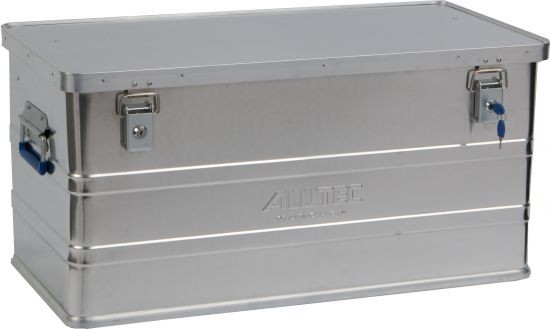 Skrzynka aluminiowa Triuso 78x39x38cm 93l z pokrywą z 2 zamkami bębenkowymi