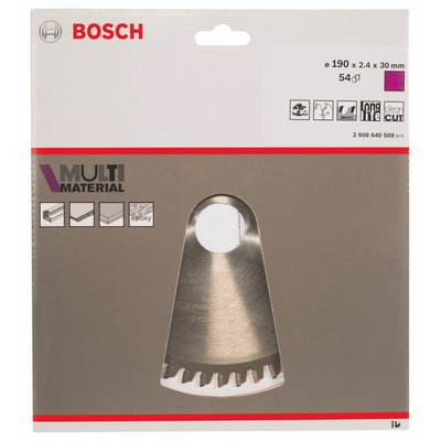 Bosch Kreissägeblatt Multi Material 190x30x2.4mm 54 Zähne
