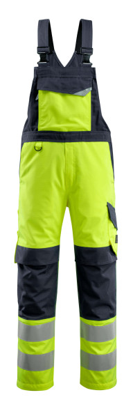 MASCOT® Davos Latzhose HI-Vis Gelb/Schwarzblau Gr. 82C50