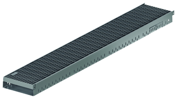 ACO Greenline 3.0 Rinne vz. BH 5cm 1m Baubreite 20cm mit Rost MW 30x10 mm