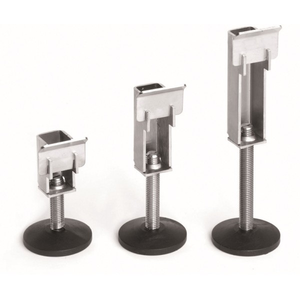 Monsun Höhenverstellset H2 Edels. 4 Stck Gewindefüße mit Halter Verstellb. 50mm