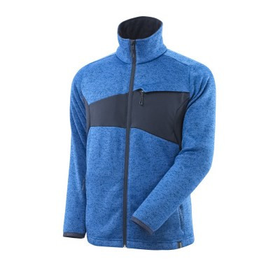 MASCOT® Knitted sweater with zip azure blue/black blue size L