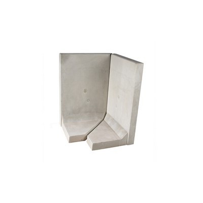 Lithonplus L-Tec Außenecke 90° 2-tlg. 80x99x99x12cm steingrau SB4
