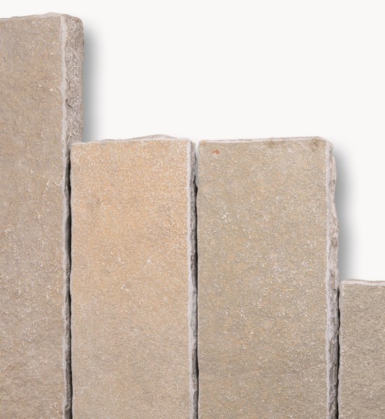 SELTRA Palisade MARRAKESCH ocker-beige 7-9x25x100cm Kalkstein Indien
