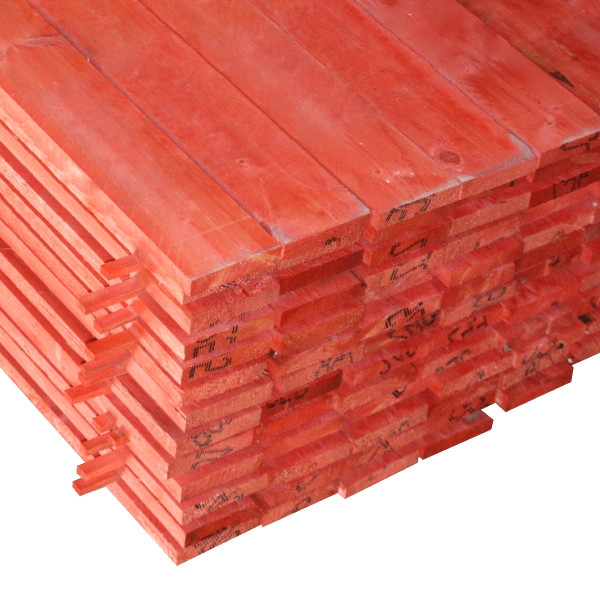 Geländerbretter 32x154x4000mm FI/TA komplett rot eingefärbt/getaucht