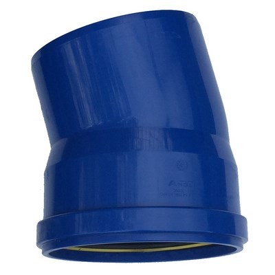 Kolano przeciwdeszczowe Anger UltraSolid PP DN 160/15° kolor NIEBIESKI