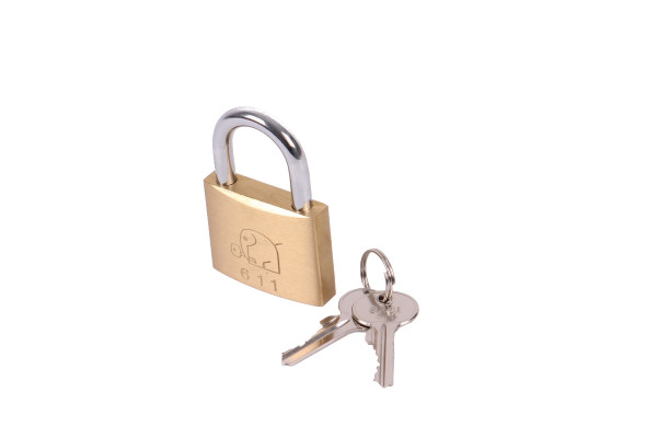 Triuso Messingschloss 50mm Vorhangschloss gehärteter Stahlbügel