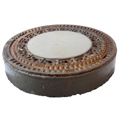 Manhole cover concrete cast Kl D400 round 610mm with insert with ventilation