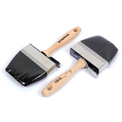 Nespoli Profi Flat Brush black 3x10cm beechwood handle nickel sheet