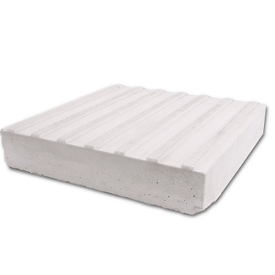 Faserbeton Blindenleitplatte 35/35/6.5cm dyckerhoffweiss OF trapezförmig Rippen