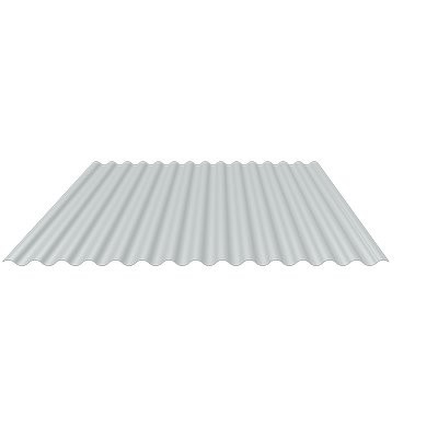 Maas Aluminium Wellprofil 18/76/0.8mm 25my RAL 9006 / RSL Länge 4.00m