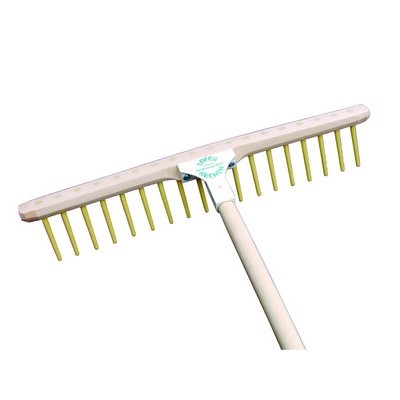 Lofer Gartenrechen 60cm 18 Nylonzinken mit Lindenholzstiel 180cm