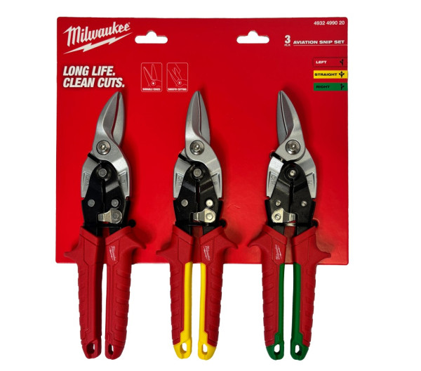 Milwaukee Blechscheren-Set 3-teilig