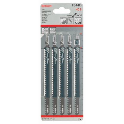 Bosch Stichsägeblatt f. Holz T 344 D HCS 5er-Pack