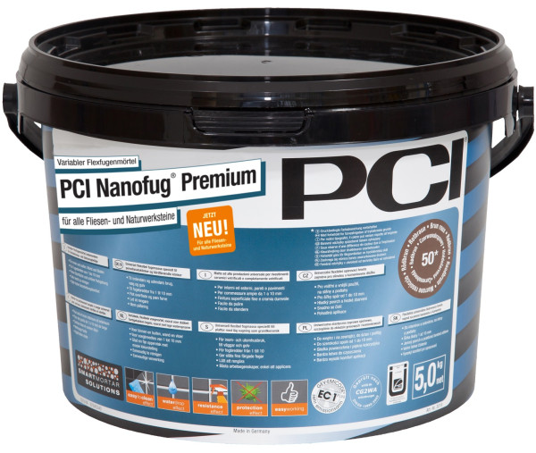 PCI Nanofug Premium 5kg Eimer Farbe:Nr. 23 lichtgrau